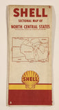 Vintage 1950s Shell Sectional Map Of North Central States