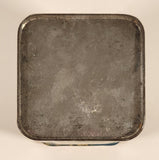 Vintage 1940 Thomas J. Lipton Temple with People and Elephants Orange Lidded Tin Metal Container