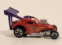 2001 Hot Wheels Hot Rods Fiat 500c Red Die Cast Toy Race Car Vehicle