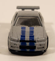 2020 Hot Wheels Fast & Furious Nissan Skyline GT-R R34 Silver Die Cast Toy Car Vehicle