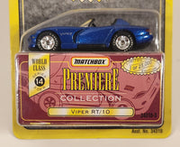 1998 Matchbox Premiere Collection: World Class - Series 14 Dodge Viper RT/10 Metalflake Blue Die Cast Toy Car Vehicle and Box New in Package