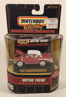1999 Matchbox Collectibles Motor Trend Collection 1957 Chevy Bel Air Hardtop Red with White Roof Die Cast Toy Car Vehicle with Stackable Display New in Package