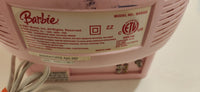 2007 Mattel Barbie Pink 13" CRT TV with Flowers and Butterflies Model BAR322