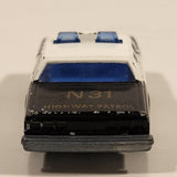 Vintage Majorette No. 240 Chevrolet Impala N31 Police Black and White 1/69 Scale Die Cast Toy Car Vehicle with Opening Doors
