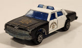 Vintage Majorette No. 240 Chevrolet Impala N31 Police Black and White 1/69 Scale Die Cast Toy Car Vehicle with Opening Doors