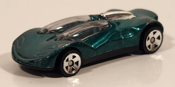 1999 Hot Wheels McDonald's Double Cross Metalflake Dark Green Die Cast Toy Car Vehicle