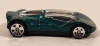 1999 Hot Wheels McDonald's Double Cross Metalflake Dark Green Die Cast Toy Car Vehicle