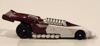 2000 McDonald's Hot Wheels Del Worsham Funny Car Current Maroon and White Die Cast Toy Race Car Vehicle
