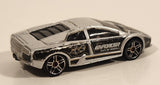 2004 Hot Wheels Roll Patrol Lamborghini Murcielago Silver Die Cast Toy Car Vehicle