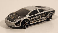 2004 Hot Wheels Roll Patrol Lamborghini Murcielago Silver Die Cast Toy Car Vehicle