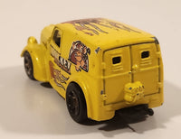 2005 Hot Wheels Asphalt Jungle Anglia Panel Truck Yellow Die Cast Toy Car Vehicle with Opening Hood