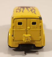 2005 Hot Wheels Asphalt Jungle Anglia Panel Truck Yellow Die Cast Toy Car Vehicle with Opening Hood
