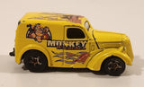 2005 Hot Wheels Asphalt Jungle Anglia Panel Truck Yellow Die Cast Toy Car Vehicle with Opening Hood