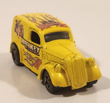 2005 Hot Wheels Asphalt Jungle Anglia Panel Truck Yellow Die Cast Toy Car Vehicle with Opening Hood