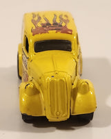 2005 Hot Wheels Asphalt Jungle Anglia Panel Truck Yellow Die Cast Toy Car Vehicle with Opening Hood