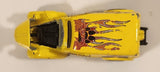 2005 Hot Wheels Asphalt Jungle Anglia Panel Truck Yellow Die Cast Toy Car Vehicle with Opening Hood