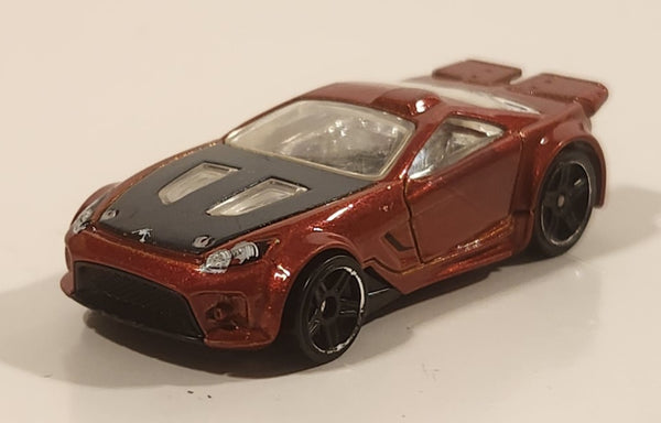 2010 Hot Wheels HW Premiere Scorcher Metalflake Dark Red Orange Die Cast Toy Car Vehicle