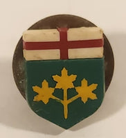 Ontario Canada Provincial Coat of Arms Crest Plastic Lapel Pin