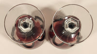 Vintage Cristal D'arques Durand Gothic Ruby Red Wine Sherry Glasses Set of 2
