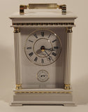 WR White Carriage Style Mantle Desk Clock Made in West Germany