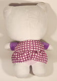 2016 Sanrio Hello Kitty in Pink and White Checkered Dress 12" Tall Stuffed Toy Plush