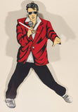 Elvis Presley Red Jacket Version Pendulum Clock with Swinging Legs New in Box