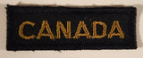 Canadian Army Canada Armed Forces Yellow Thread on Black 3/4" x 2 1/4" Embroidered Fabric Patch Badge