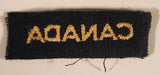 Canadian Army Canada Armed Forces Yellow Thread on Black 3/4" x 2 1/4" Embroidered Fabric Patch Badge