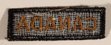 Canadian Army Canada Armed Forces Yellow Thread on Black 3/4" x 2 1/4" Embroidered Fabric Patch Badge