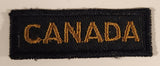 Canadian Army Canada Armed Forces Yellow Thread on Black 3/4" x 2 1/4" Embroidered Fabric Patch Badge