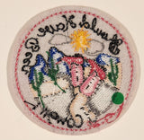 Should Have Been A Cowgirl 2 1/2" Embroidered Fabric Patch Badge