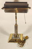 Vintage Brass 14 1/4" Piano Bankers Desk Lamp with Square Base