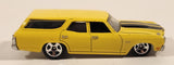 2009 Hot Wheels 1970 Chevrolet Chevelle SS Wagon Yellow Die Cast Toy Car Vehicle