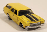 2009 Hot Wheels 1970 Chevrolet Chevelle SS Wagon Yellow Die Cast Toy Car Vehicle