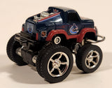 Fleer Collectible NHL Vancouver Canucks Ice Hockey Team Lifted 1997 Ford Truck Dark Blue and Red Pull Back Die Cast Toy Car Vehicle