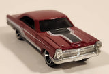 2010 Hot Wheels Muscle Mania '66 Ford Fairlane GT Metalflake Dark Red Die Cast Toy Car Vehicle