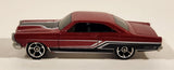 2010 Hot Wheels Muscle Mania '66 Ford Fairlane GT Metalflake Dark Red Die Cast Toy Car Vehicle