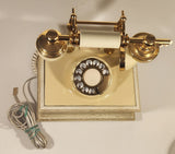 Vintage BC Tel French Victorian Style Cherubs Wood Based Rotary Telephone