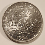 1994 France 5 Francs Nickel Metal Coin