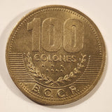 2000 Costa Rica 100 Colones Copper-Aluminum-Nickel Metal Coin