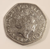 2019 UK Great Britain Royal Shield of Arms Fifty Pence Copper-Nickel Metal Coin