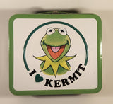 The Muppets I Heart Love Kermit The Frog Green and White Tin Metal Lunch Box