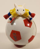 2002 Wendy's CPII Stuart Little 2 Movie Film Stuart on Soccer Football 3 1/4" Plastic Toy Figure