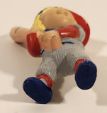 Vintage 1984 OAA Cabbage Patch Kids Baseball Player #3 Grey Team 2 1/2" PVC Toy Figure
