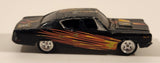 1998 Playing Mantis Johnny Lightning Street Freaks 1970 AMC Rebel Machine Black with Flames Die Cast Toy Car Vehicle with Opening Hood