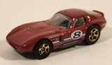 2012 Hot Wheels Shelby Cobra Daytona Coupe Maroon Dark Red Die Cast Toy Car Vehicle