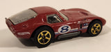 2012 Hot Wheels Shelby Cobra Daytona Coupe Maroon Dark Red Die Cast Toy Car Vehicle