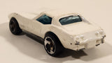 1996 Hot Wheels Corvette Stingray White Die Cast Toy Car Vehicle
