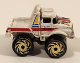 Road Champs Monster Wheels City Towing Truck White Miniature Die Cast Toy Vehicle