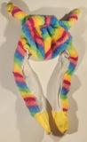 Poppy Playtime Dangling Rainbow Huggy Wuggy 21" Plush Character Hat Cap with Squeeze Moving Ears